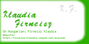 klaudia firneisz business card